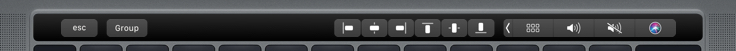 Aligning Touch Bar